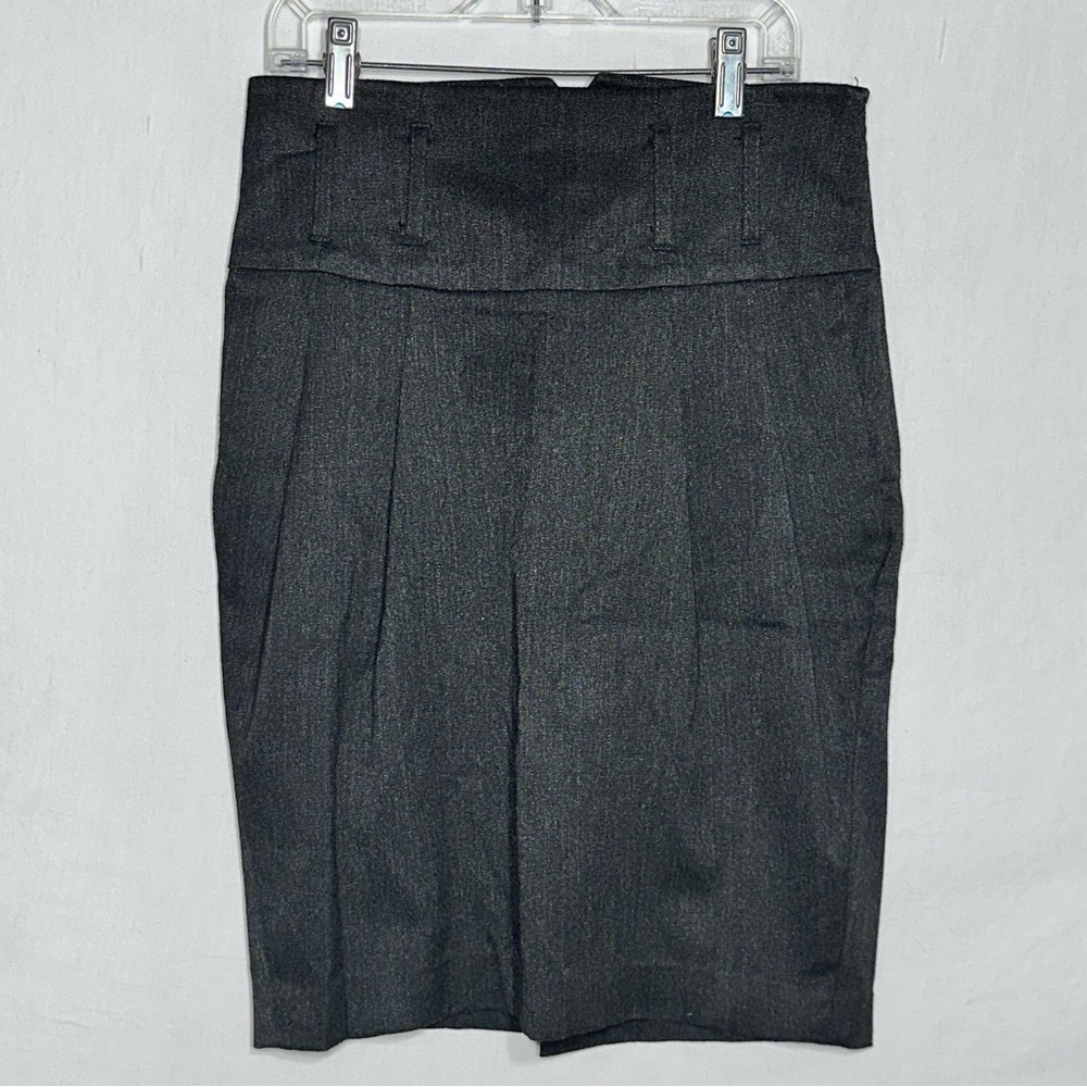 Zara Basic Charcoal Gray High Waisted Pencil Skir… - image 1